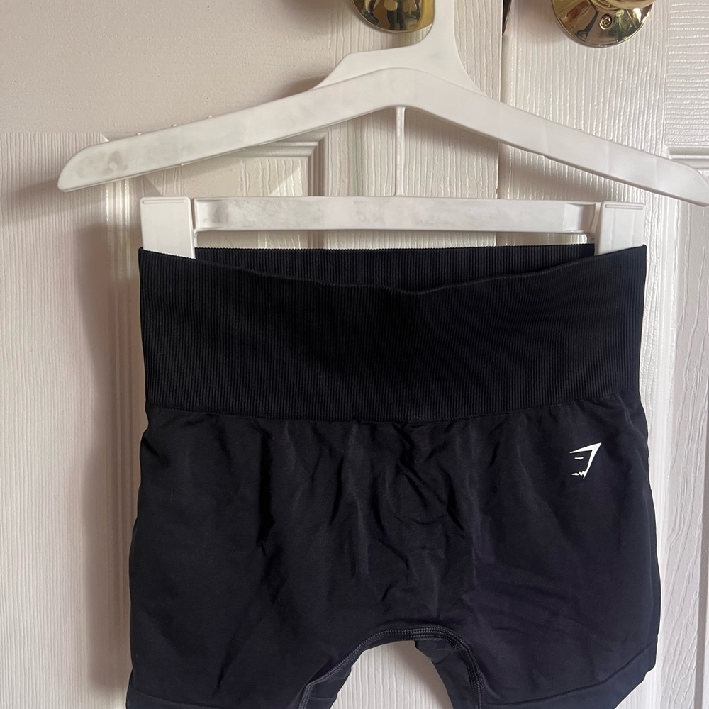 Gymshark Black Bike Shorts High-Rise Moisture-Wicking